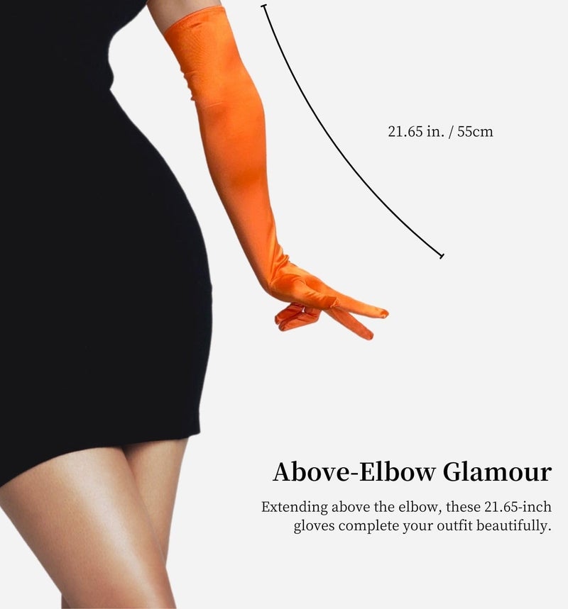 MD Style Long Opera Gloves for Women - 20s Party Costume - Elbow Length Tea Party Satin Gloves - Princess Accessories - Image 3